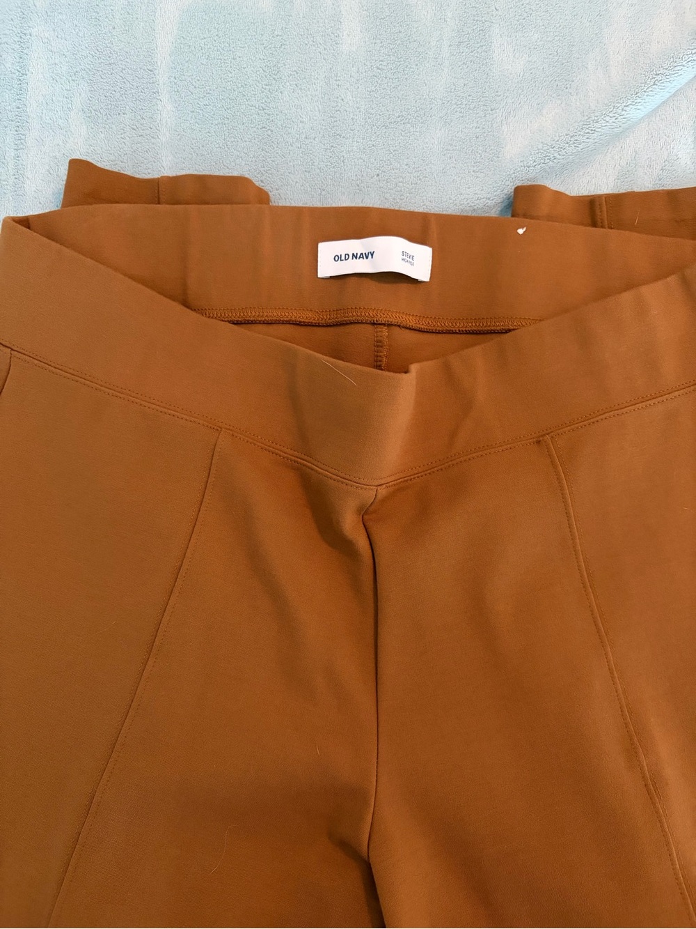 Old Navy High-Waist Ponte Pants in Rust Brown